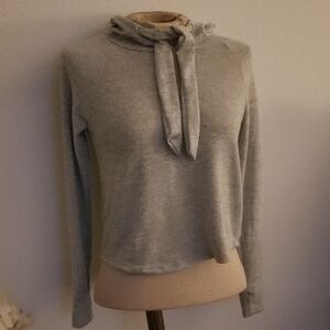 Goodnight Macaroon Vania Heather Gray Cropped Hoodie Top S